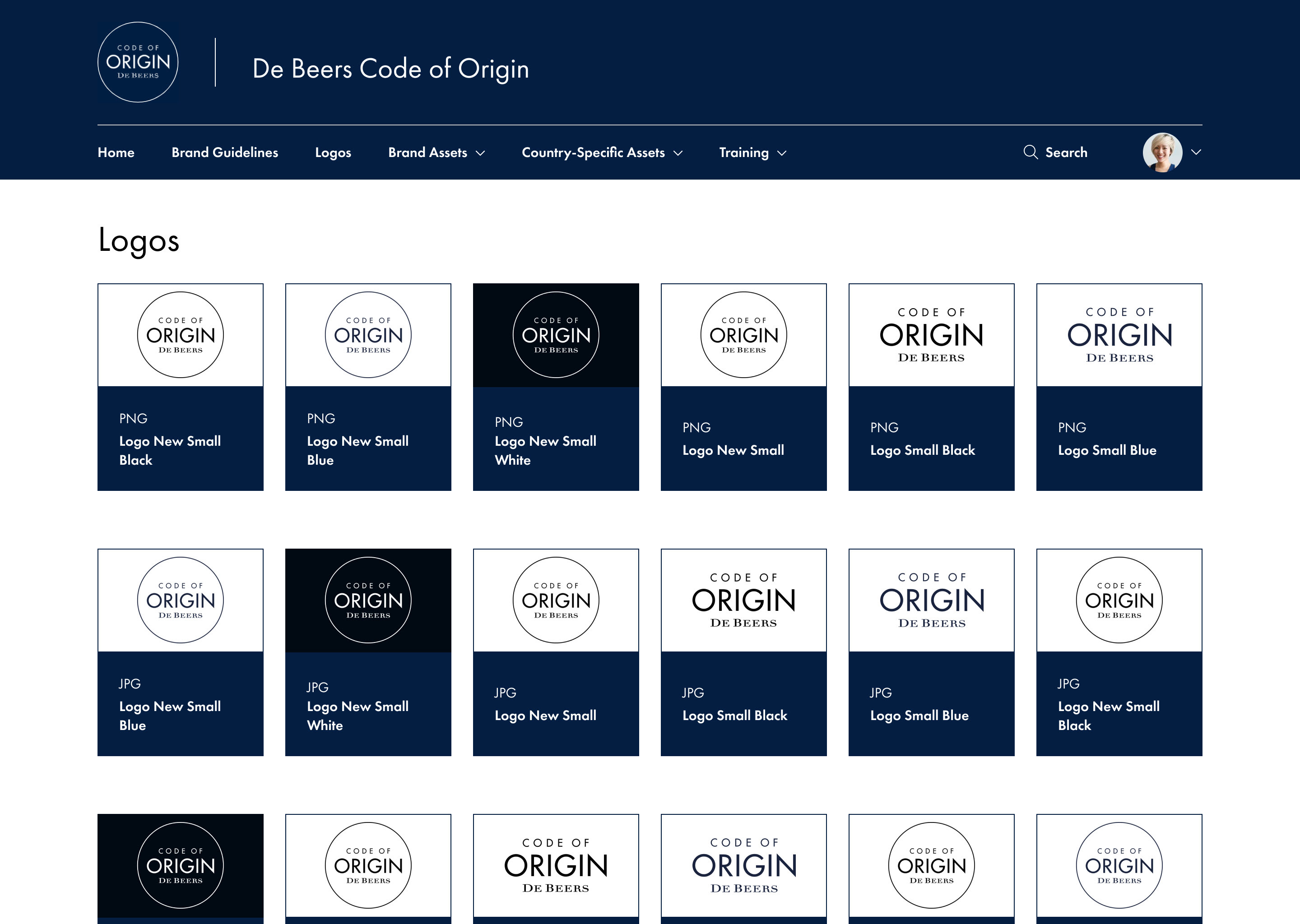 logos section page