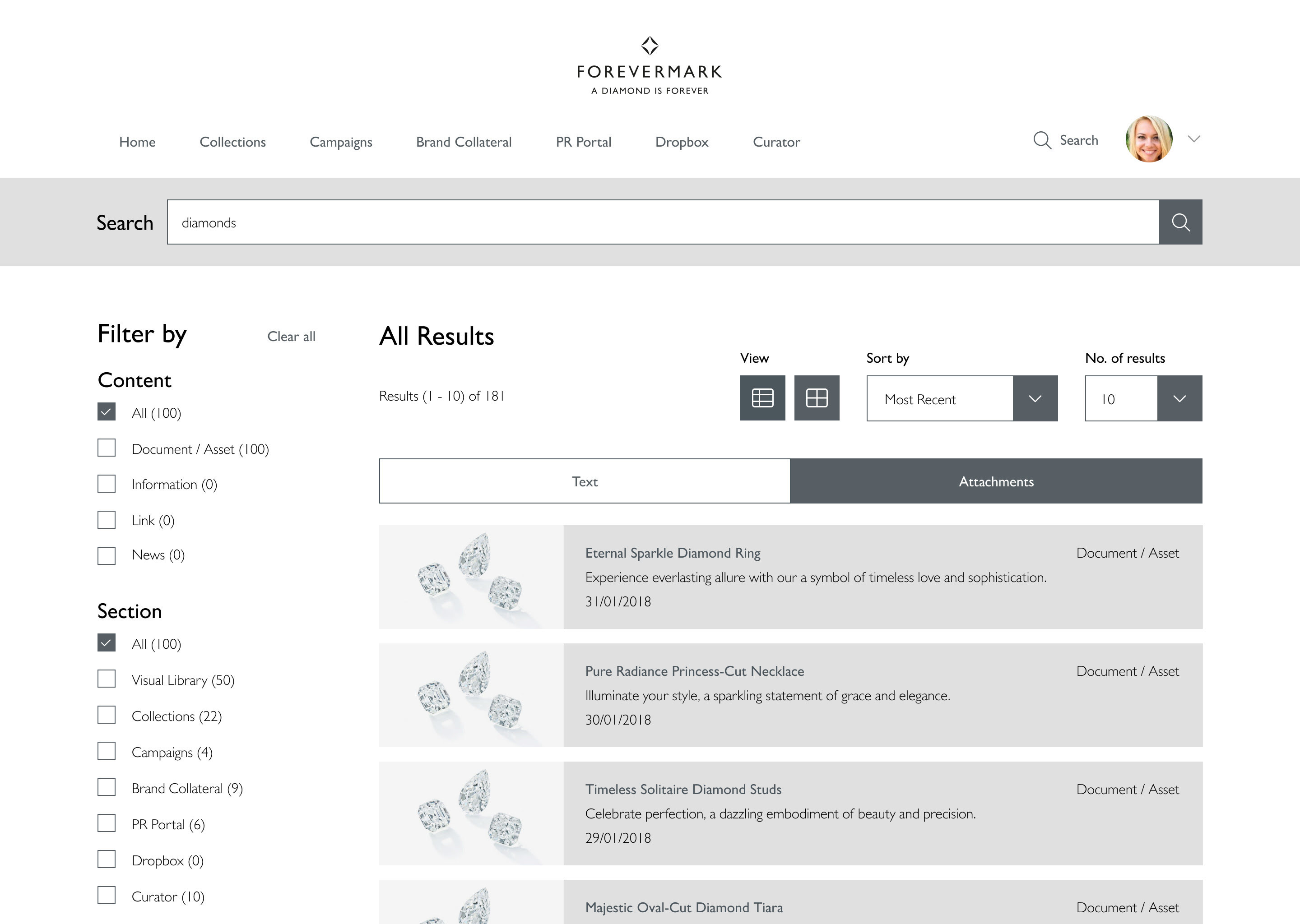 search results page